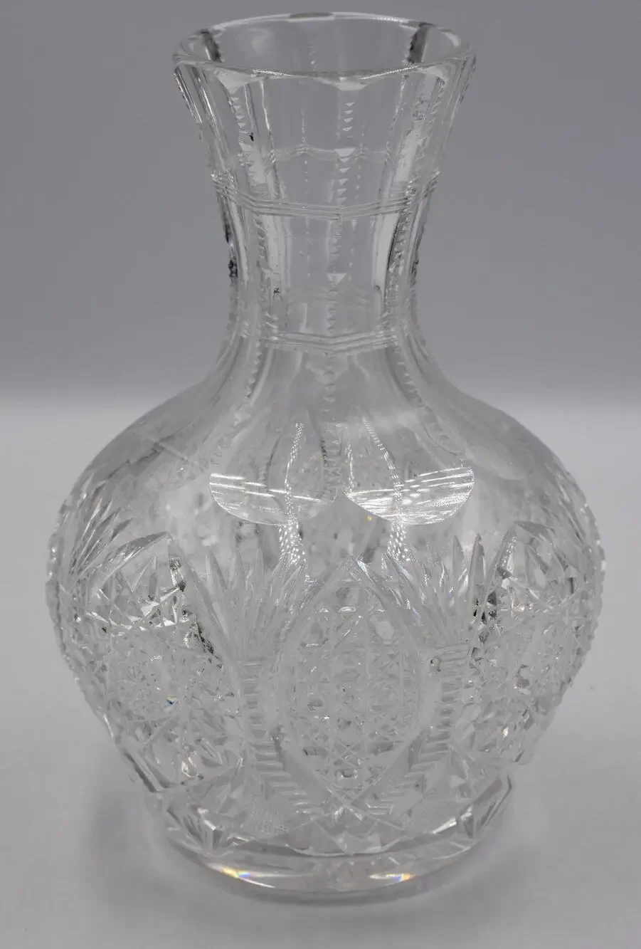 American Brilliant Cut Glass Crystal Carafe Decanter Vase